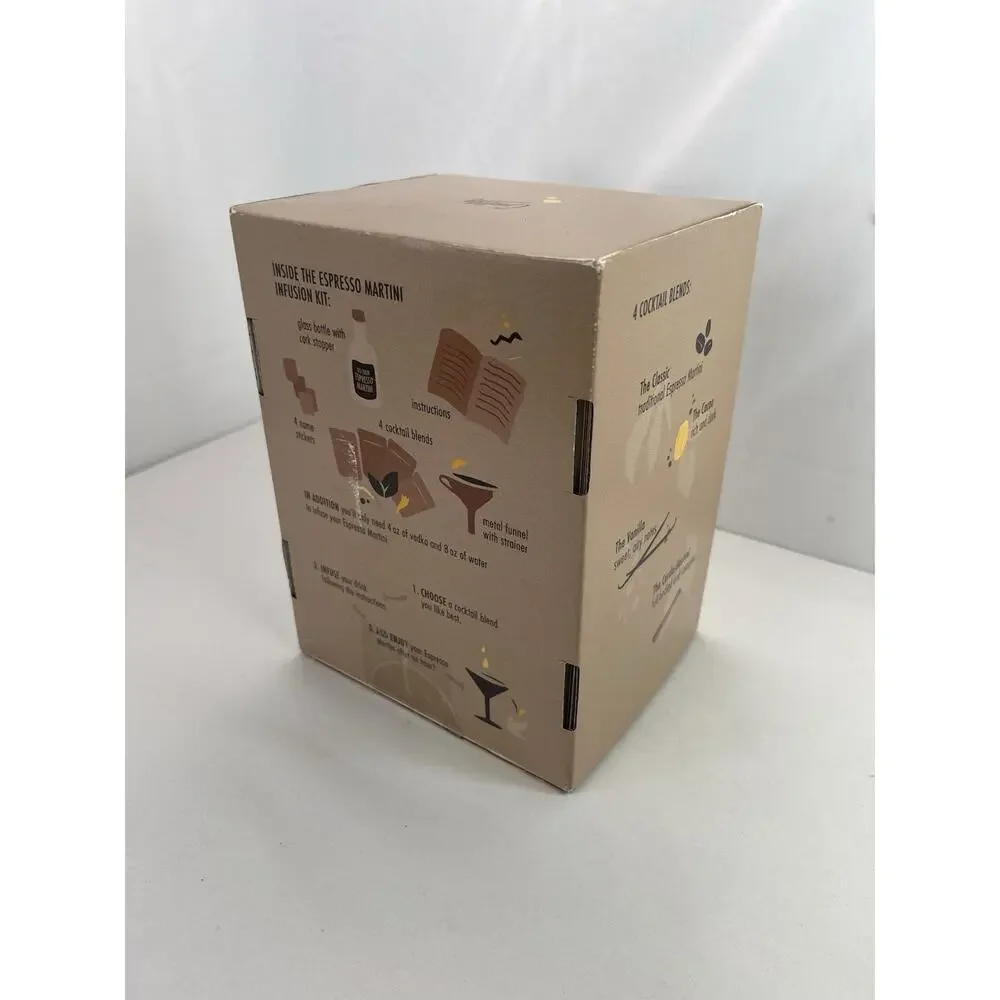Craftly Espresso Martini Kit — DIY Cocktail Gift Set New